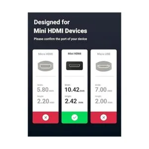 UGREEN Mini adaptador HDMI mini HDMI a HDMI hembra cable_2
