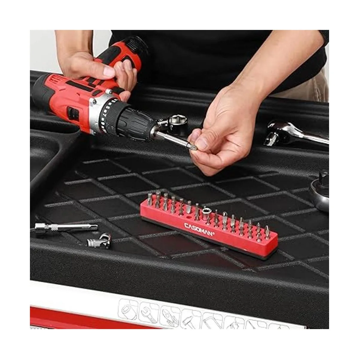 CASOMAN 14 Hex Bit Organizer with Magnetic Base_6