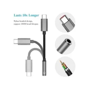 TITACUTE Adaptador de auriculares USB C para Samsung S21_4