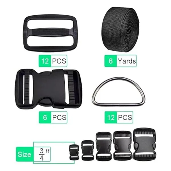 Juego de correas de hebillas de 34 pulgadas de 6 yardas_3