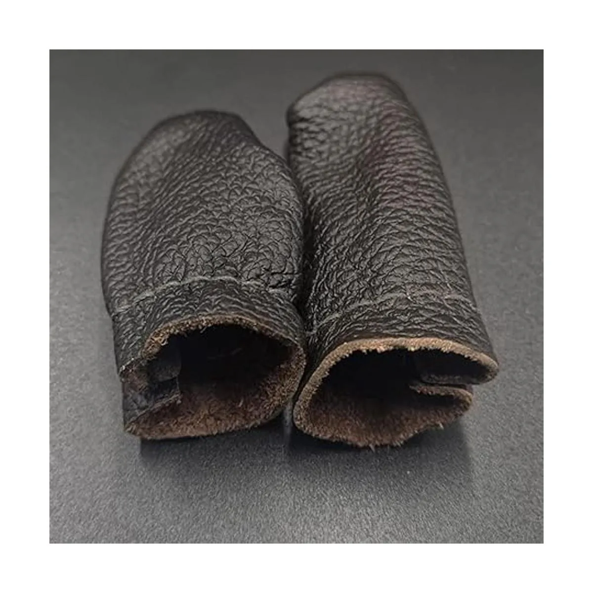 SUKPSY 3 pares de protectores de dedos de cuero para tejer_2