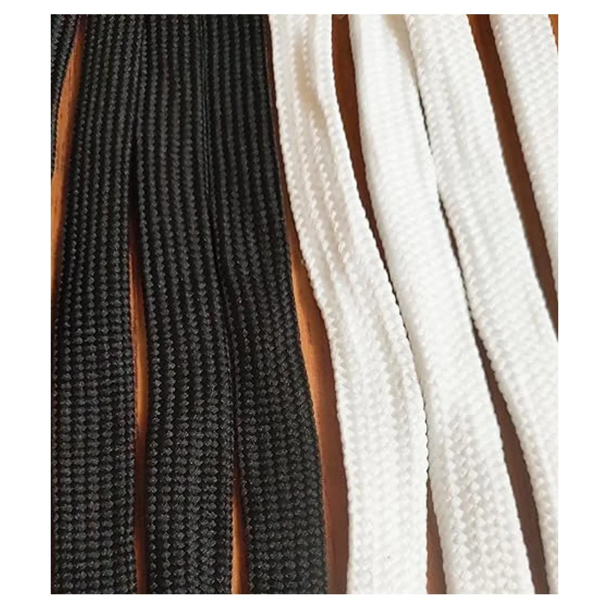 de cordón de repuesto con capucha plana negroblanco de_5