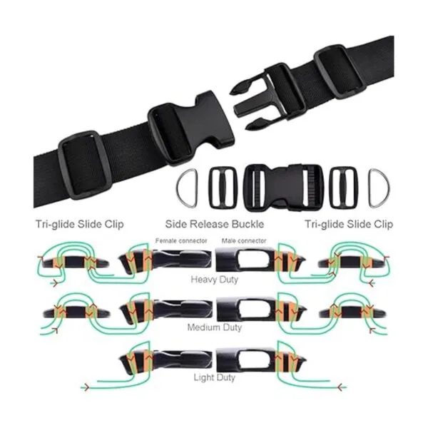 Juego de correas de hebillas de 34 pulgadas de 6 yardas_5