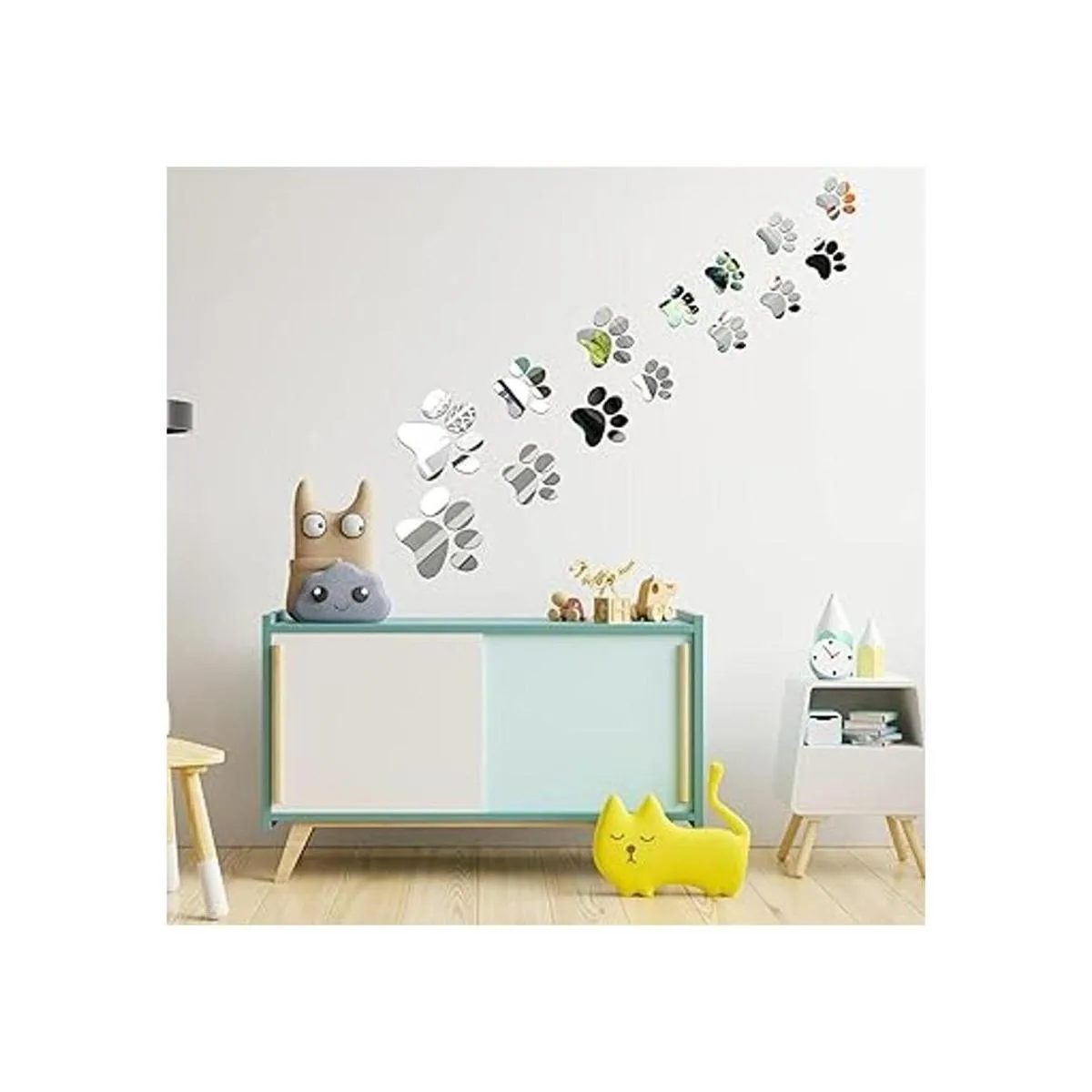 Juego de 14 calcomanías de espejo de pata para perros_6