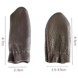 SUKPSY 3 pares de protectores de dedos de cuero para tejer_5