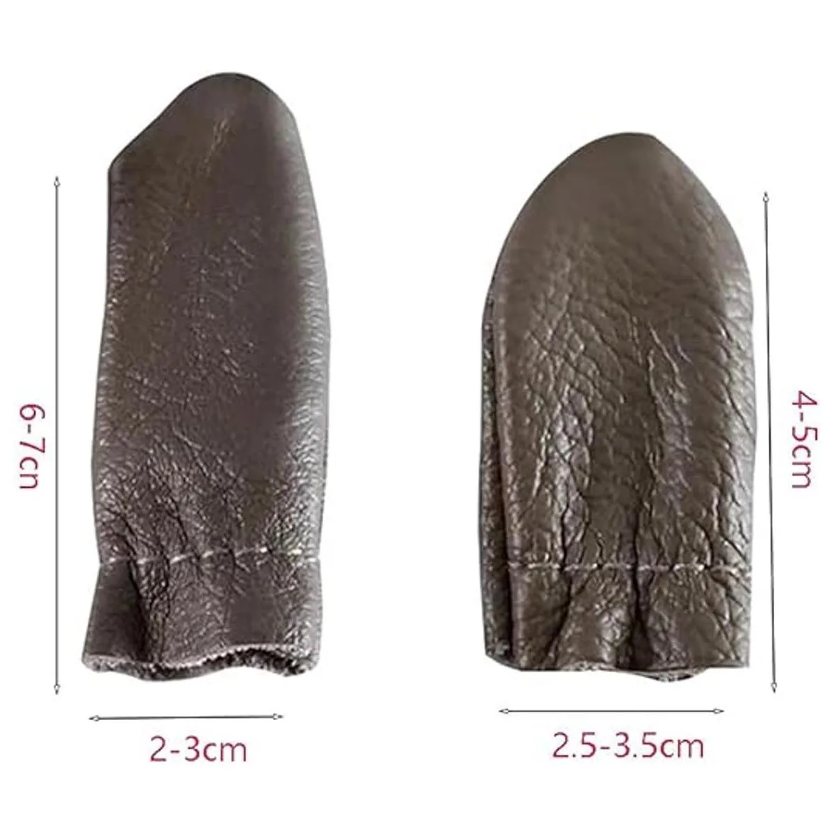 SUKPSY 3 pares de protectores de dedos de cuero para tejer_5