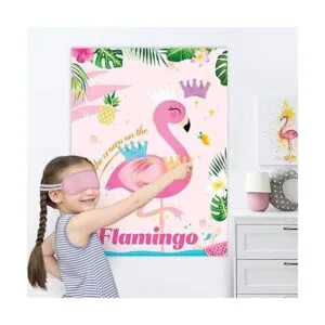 WERNNSAI Pin The Crown on The Flamingo Game Juego de_5