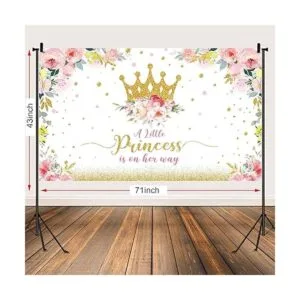 Telón de fondo de baby shower pequeña princesa_2