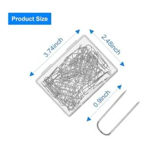 100 pines de costura en forma de U de acero inoxidable_6