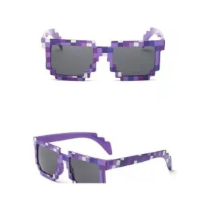 JINTOU 2 pcs Thug Life Sunglasses Mosaic Pixel Sunglasses_4