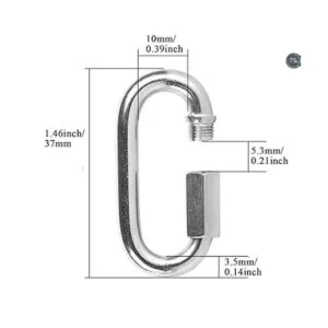 Paquete de 10 eslabones de cadena M3.5 de acero inoxidable_2