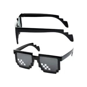 JINTOU 2 pcs Thug Life Sunglasses Mosaic Pixel Sunglasses_3