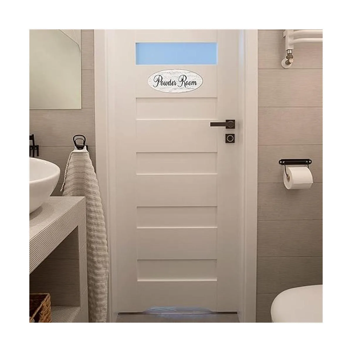 Queekay Letreros de madera rústicos para colgar en la_7