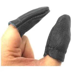 SUKPSY 3 pares de protectores de dedos de cuero para tejer_4