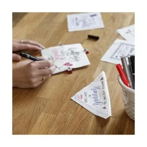 Paquete de 2 marcadores de tela negros punta ancha y_2