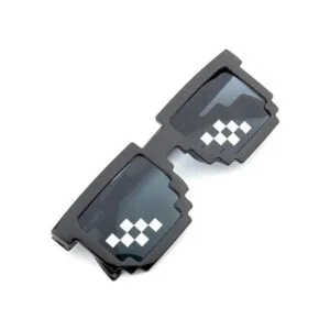 JINTOU 2 pcs Thug Life Sunglasses Mosaic Pixel Sunglasses_5