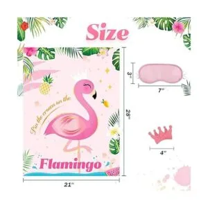 WERNNSAI Pin The Crown on The Flamingo Game Juego de_2