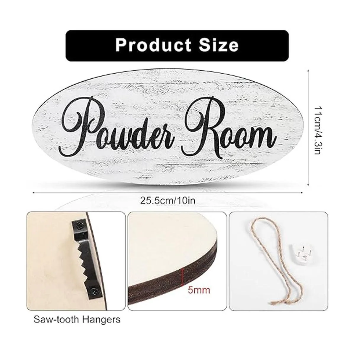 Queekay Letreros de madera rústicos para colgar en la_2