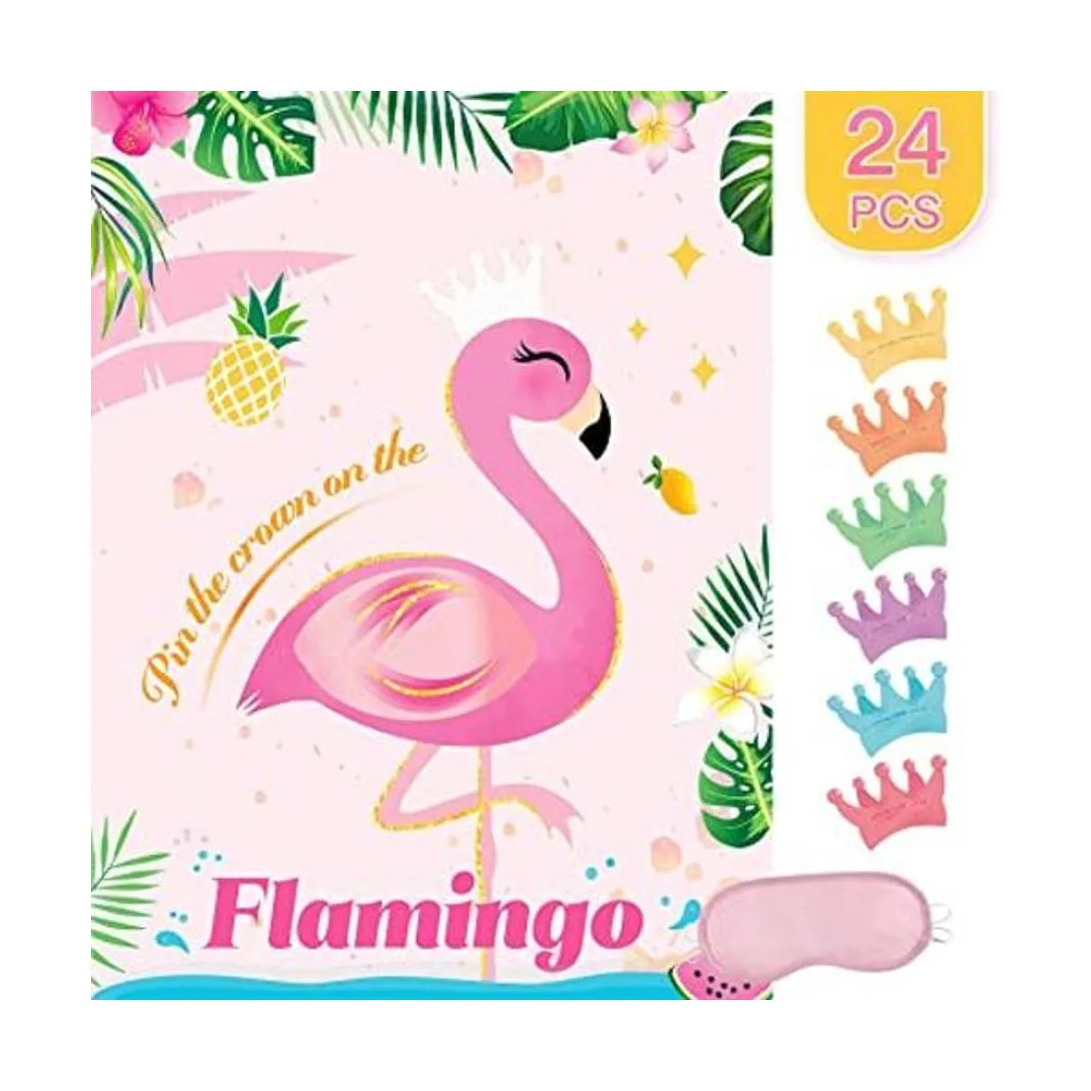 WERNNSAI Pin The Crown on The Flamingo Game Juego de_1
