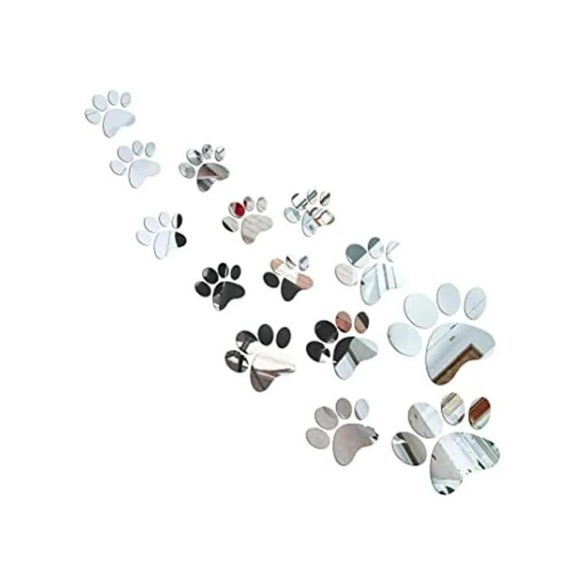 Juego de 14 calcomanías de espejo de pata para perros_1