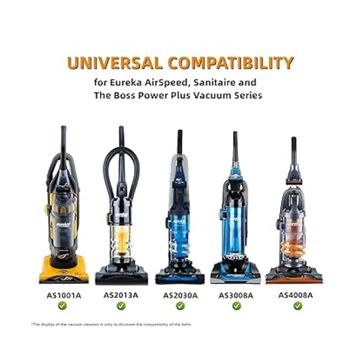 JEDELEOS Correas de repuesto estilo U para Eureka_3