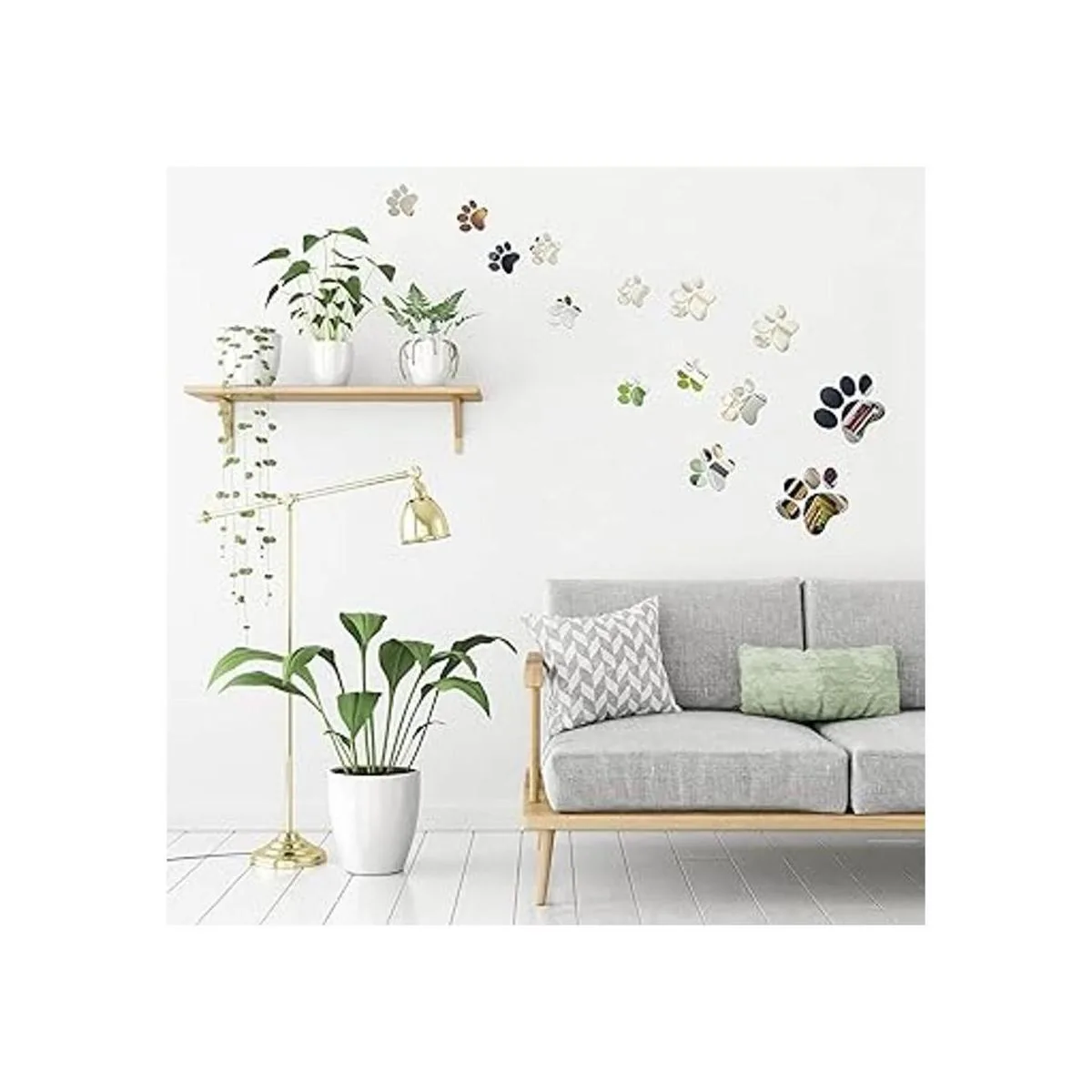 Juego de 14 calcomanías de espejo de pata para perros_5