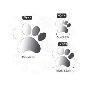 Juego de 14 calcomanías de espejo de pata para perros_2