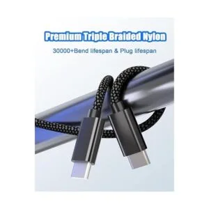 Paquete de 2 cables USB C a USB C JYJZPB de carga rápida_3