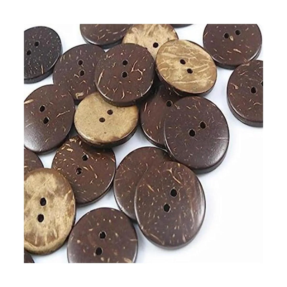 YAKA 100 piezas nuevo grueso coco Shell 2 agujeros botón_1