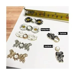 6 botones para vestido de jeans suelto grande clips de_3