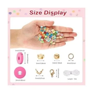 QUEFE Kit de 4800 cuentas de arcilla para hacer pulseras_2