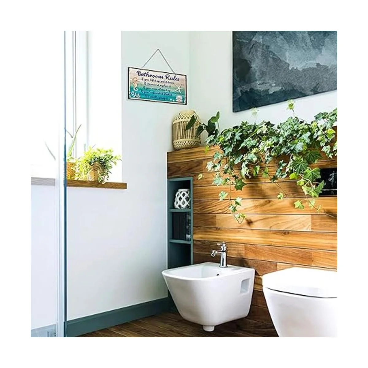 Divertida decoración de baño para pared divertidos_4