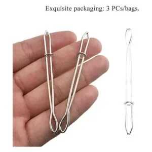 HAHIYO 3 piezas de enhebrador de cordón de acero_6