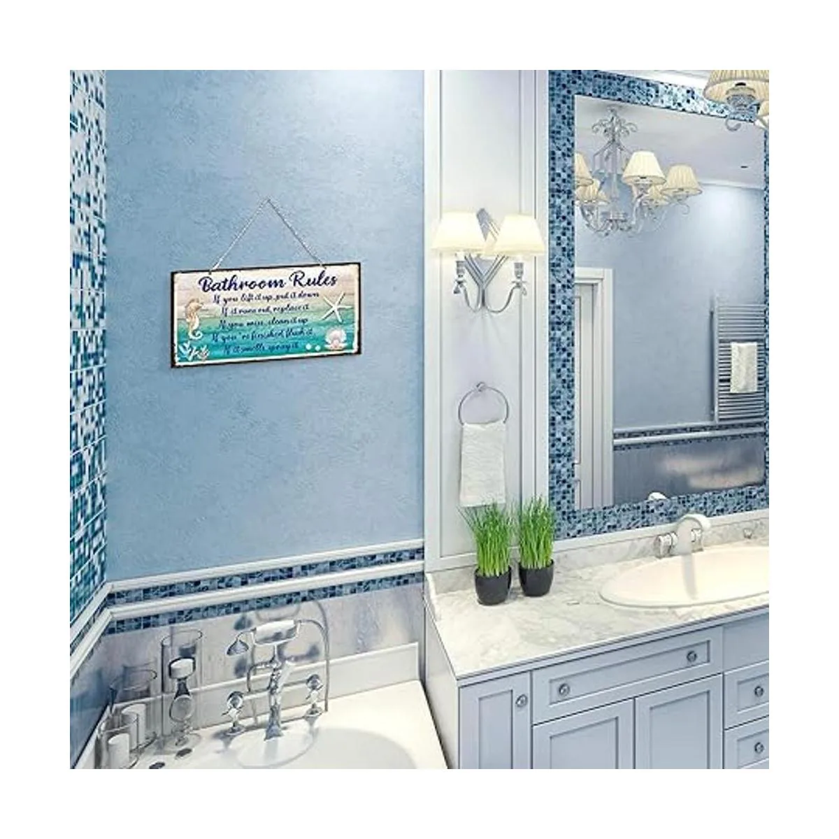 Divertida decoración de baño para pared divertidos_5