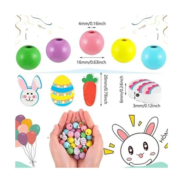 160 cuentas de madera de Pascua para manualidades cuentas_3