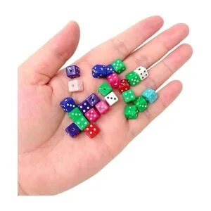 Honbay 200 cuentas acrílicas de dados multicolores_6