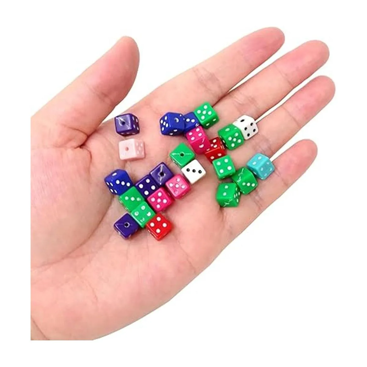 Honbay 200 cuentas acrílicas de dados multicolores_6