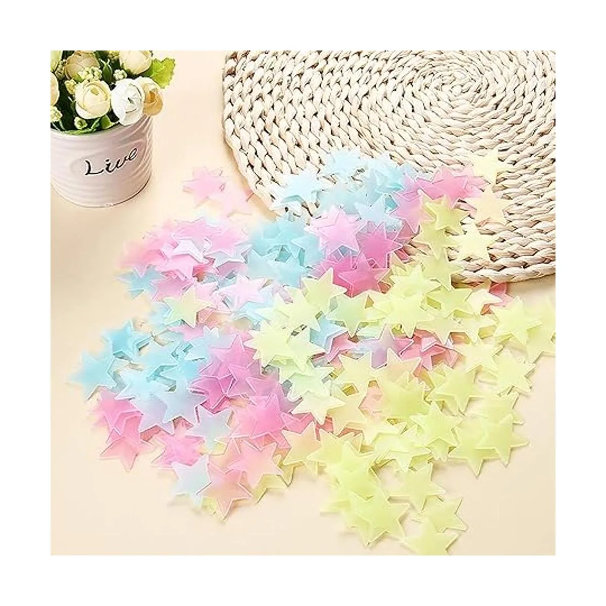 CAYUDEN Calcomanías de estrellas que brillan en la_2