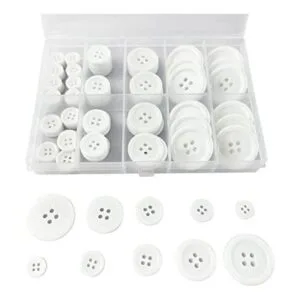 Wennuo 100Pcs White Sewing Buttons4Hole Craft Buttons 5_1