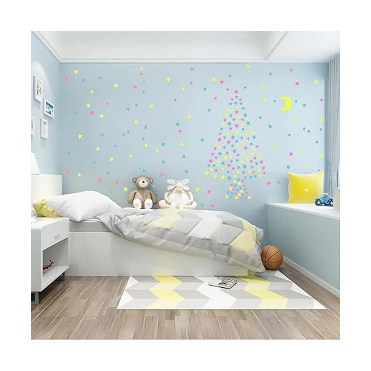 CAYUDEN Calcomanías de estrellas que brillan en la_7