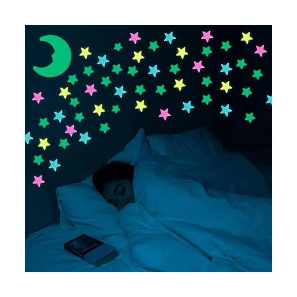 CAYUDEN Calcomanías de estrellas que brillan en la_6