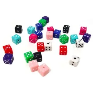 Honbay 200 cuentas acrílicas de dados multicolores_3