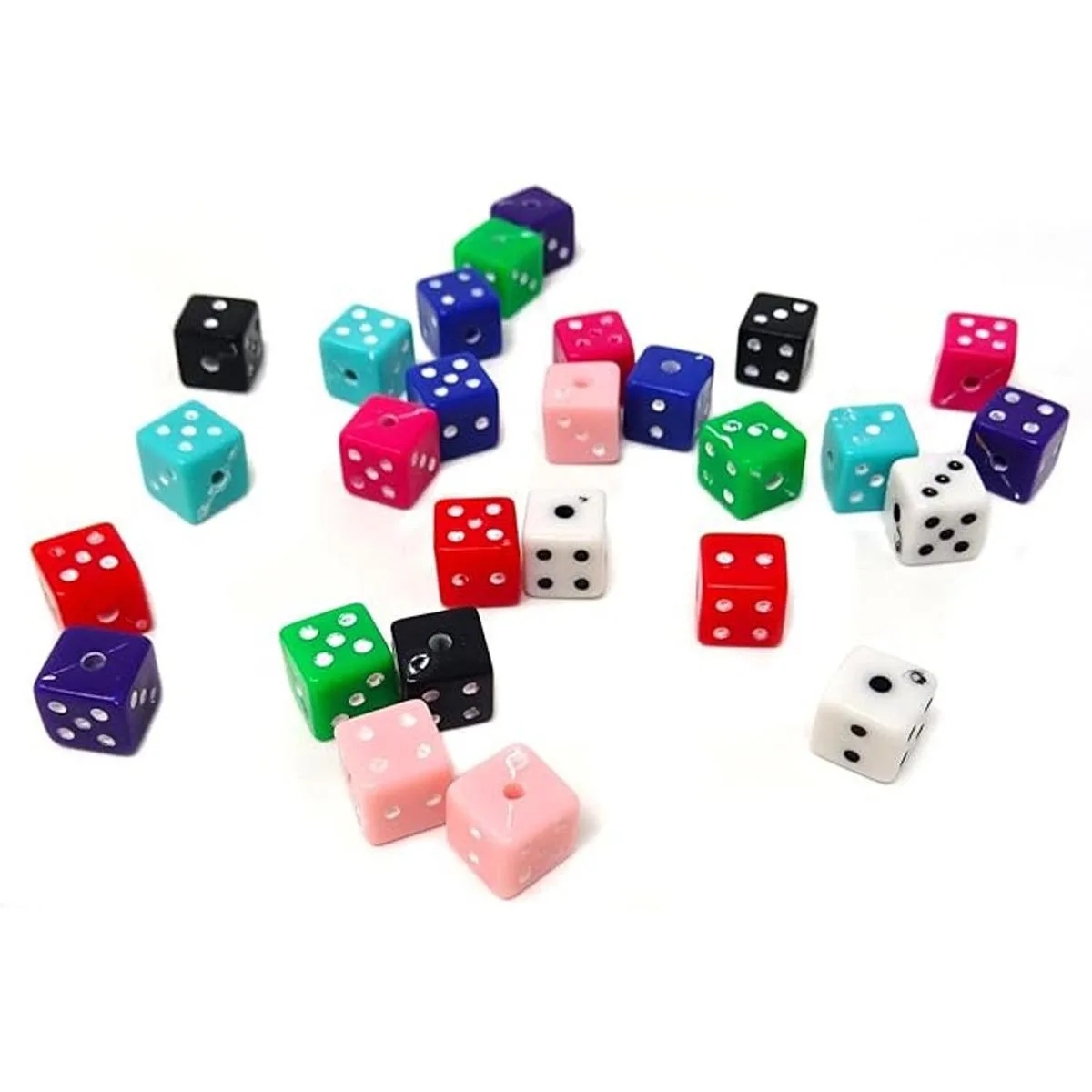 Honbay 200 cuentas acrílicas de dados multicolores_3