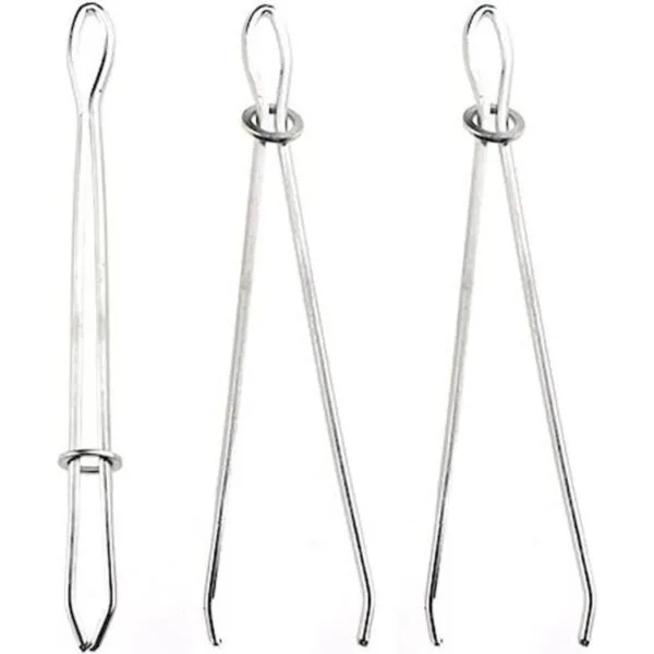 HAHIYO 3 piezas de enhebrador de cordón de acero_1