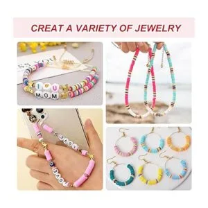 QUEFE Kit de 4800 cuentas de arcilla para hacer pulseras_4