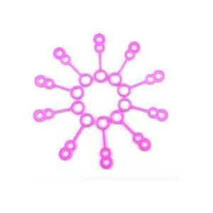 honbay 50pcs Rosa burbujas varitas_2