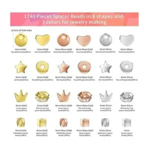 ARTDOT Cuentas de oro para hacer pulseras kit de cuentas_3