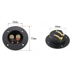BlueMart Terminal redondo de 2 vías de 3.0 in con conector_2