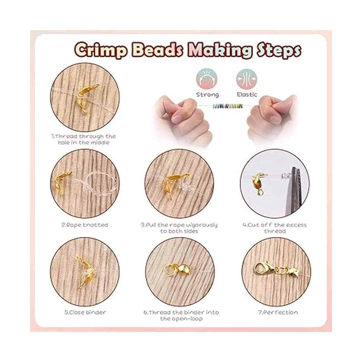 FZIIVQU Juego de 6100 cuentas de arcilla para hacer_6