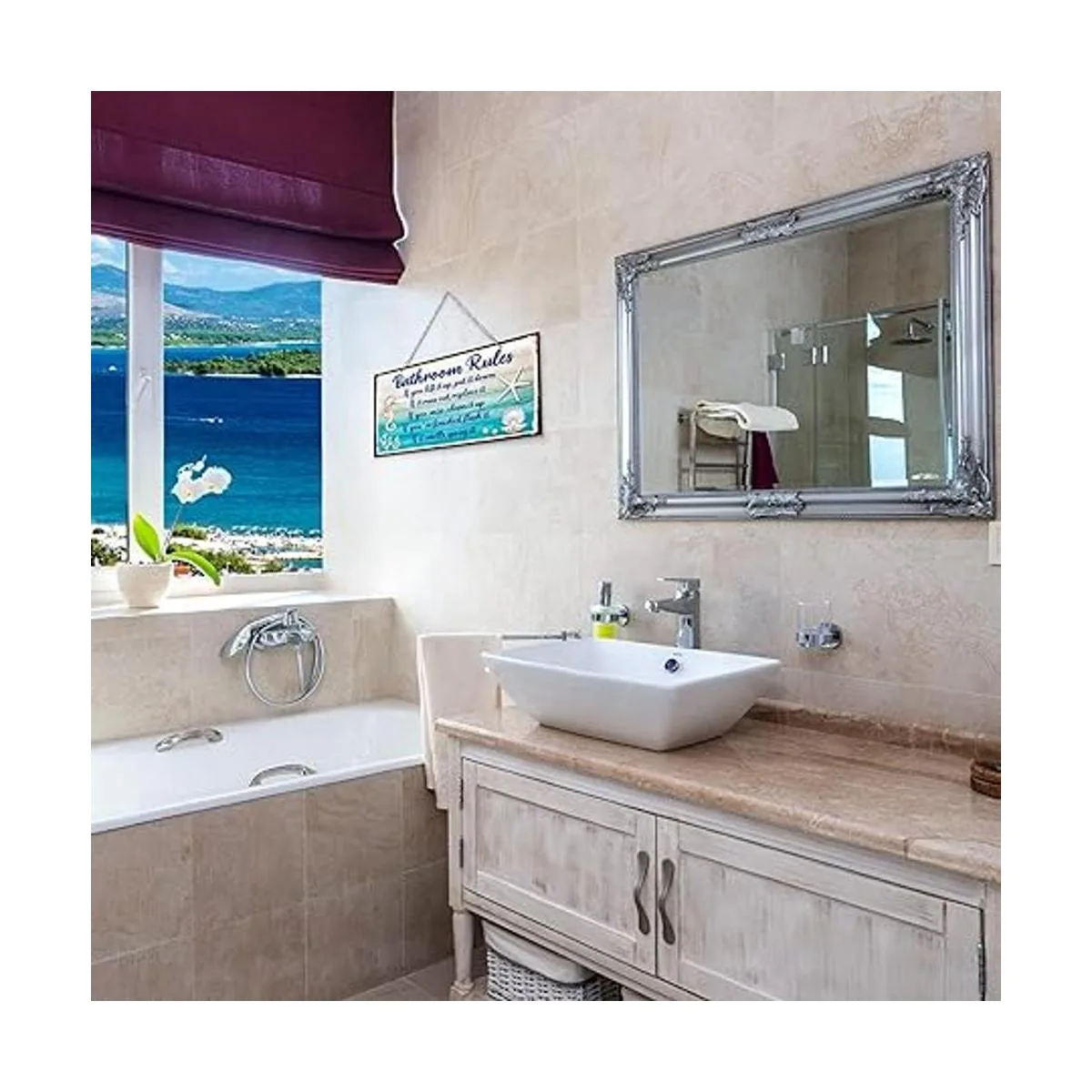 Divertida decoración de baño para pared divertidos_6